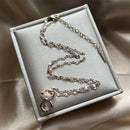 Corrente de aço inoxidável cor dourada, colares com pingente de urso de zircônia brilhante fofo para mulheres e meninas, acessórios de joias de luxo, presente