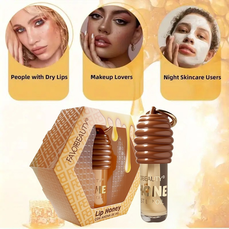 Pote De Mel Labial Hidratante Óleo Suavizante Bálsamo Nova Máscara Com Chaveiro