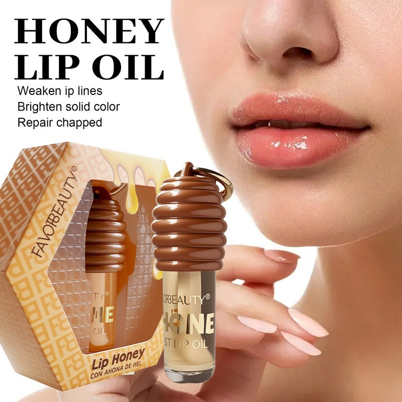 Pote De Mel Labial Hidratante Óleo Suavizante Bálsamo Nova Máscara Com Chaveiro