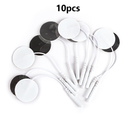 Almofadas De Eletrodo Slim Electro Pad Para Unidade Terapia Muscular Pulso Cabo Condutivo Linha Fisioterapia Máquina